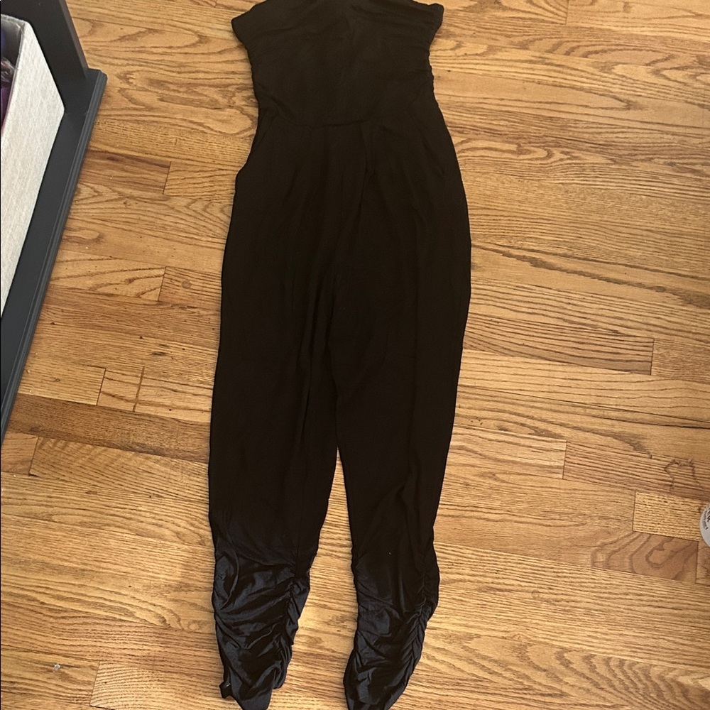 Hello Miss Black Strapless Jumpsuit